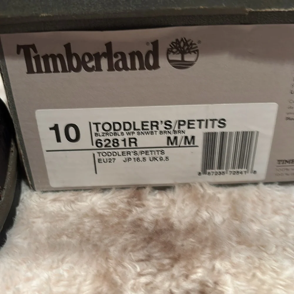 Timberland waterproof snow boots toddler size 10
